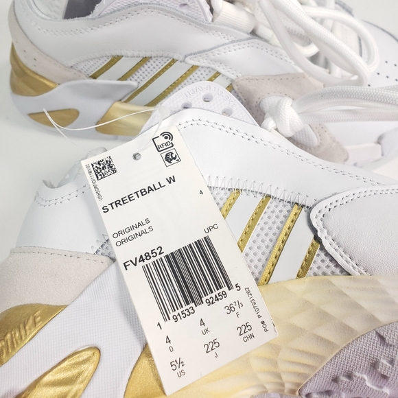 ADIDAS STREETBALL W FV4852 White Gold shoes sneakers Women 5.5 Youth 4Y - Picture 12 of 12